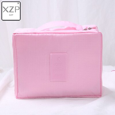 Bolsa de maquillaje XZP para exteriores para chica, neceser para mujer, neceser de lavado, organizador de maquillaje, Kit de almacenamiento de viaje, bolsa con múltiples bolsillos para mujer: Light Pink