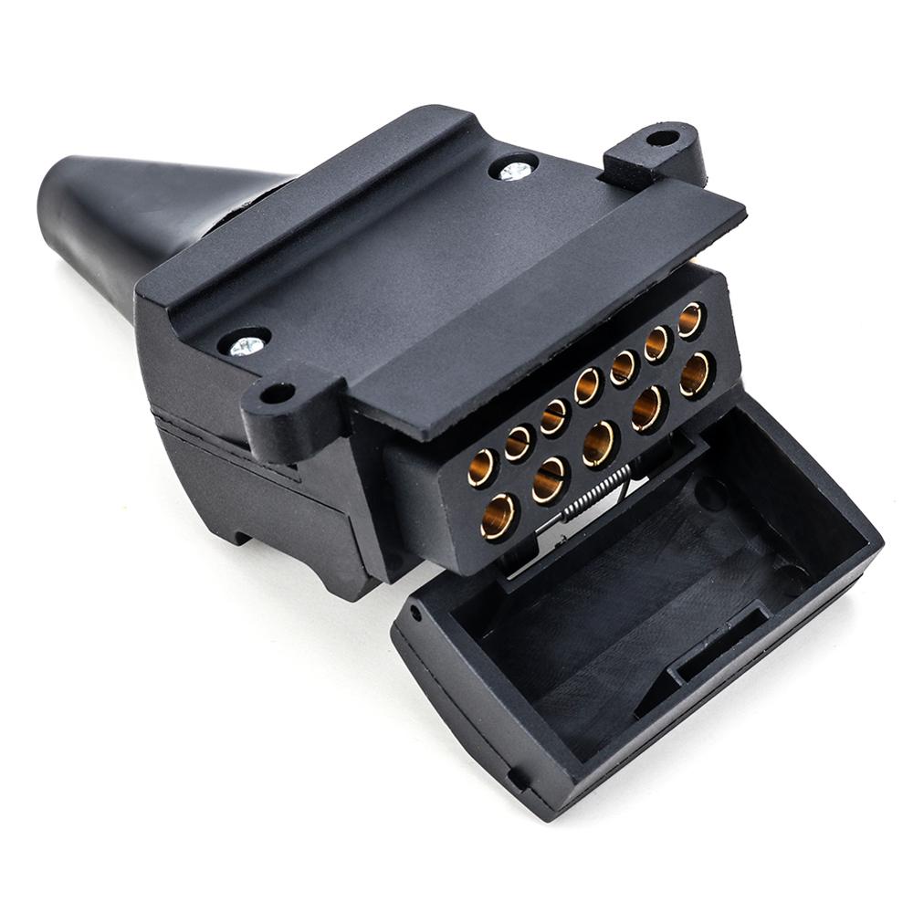 Tirol 12 Pin Australian Trailer Flat Socket Signal Light Display 12V Adapter Caravan Wiring Connector with PVC Cap T25489b