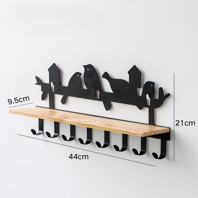 Wall Mount Hook Rail Kapstok Met 8 Rvs Haken Muur Haken Voor Thuis Kast Organisatie Voor Hoed Handdoek portemonnee Gewaden: L-C