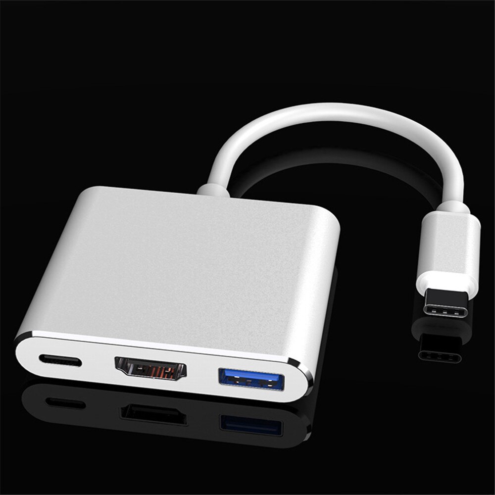 1Pcs 3 Adaptador USB Tipo C Hub Thunderbolt para HDMI Suporte Samsung Dex 4K modo USB-C Dock com PD para MacBook Pro/Ar 2020