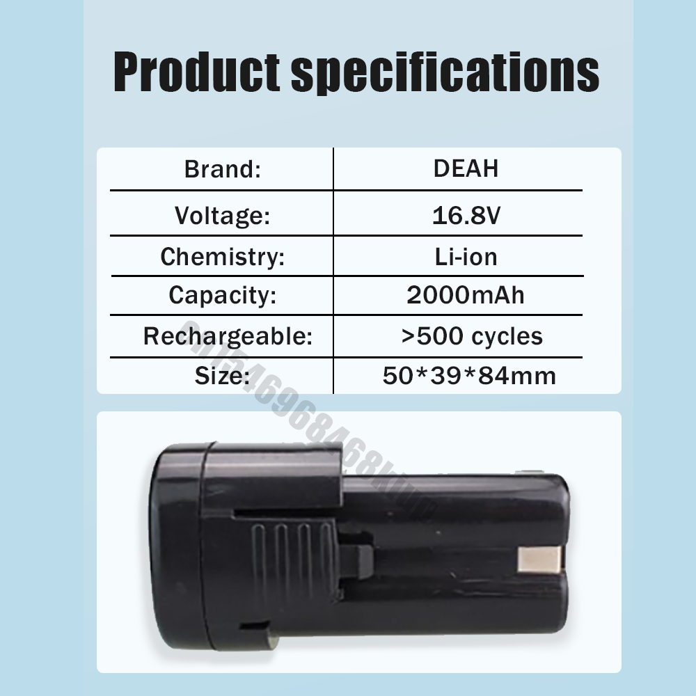 16.8V 2000mAh Lithium Rechargeable Battery For Cordless Screwdriver Household Power Tools 18650 Hand Electric Drill Batteries