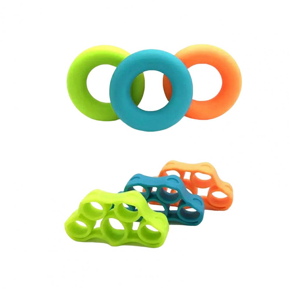 6/9Pcs Therapy Kit Finger Exercisers and Hand Strengtheners Grip Dexterity Supports Injury Recovery Stress Relief Kids Adults: Red