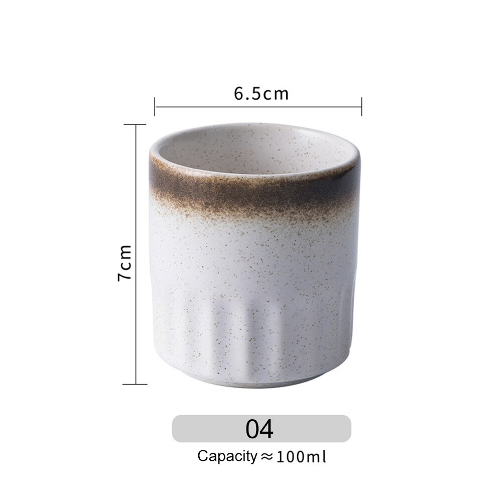 Japanse Stijl Theekopje Water Cup Steengoed Keramische Handgeschilderde 100Ml Kungfu Theekopje Cuisine Drinkware Handgemaakte Moederdag: D