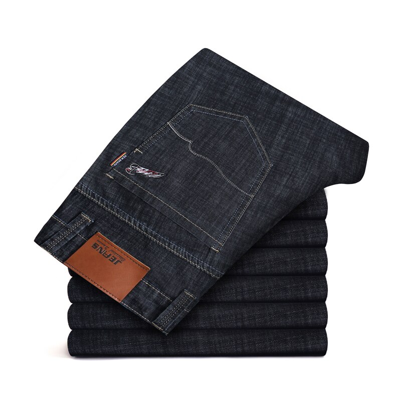 Quanbo isot koot 42 44 46 miesten ohuet kevyet farkut kesäiset business casual stretch klassiset farkkuhousut kapeat suorat housut