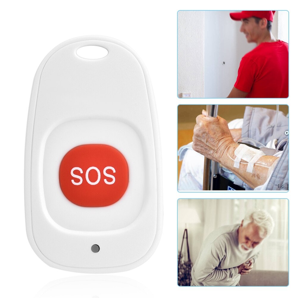 Draadloze Sos Noodknop Alarm Thuis Alarmsysteem Sensor 433Mhz