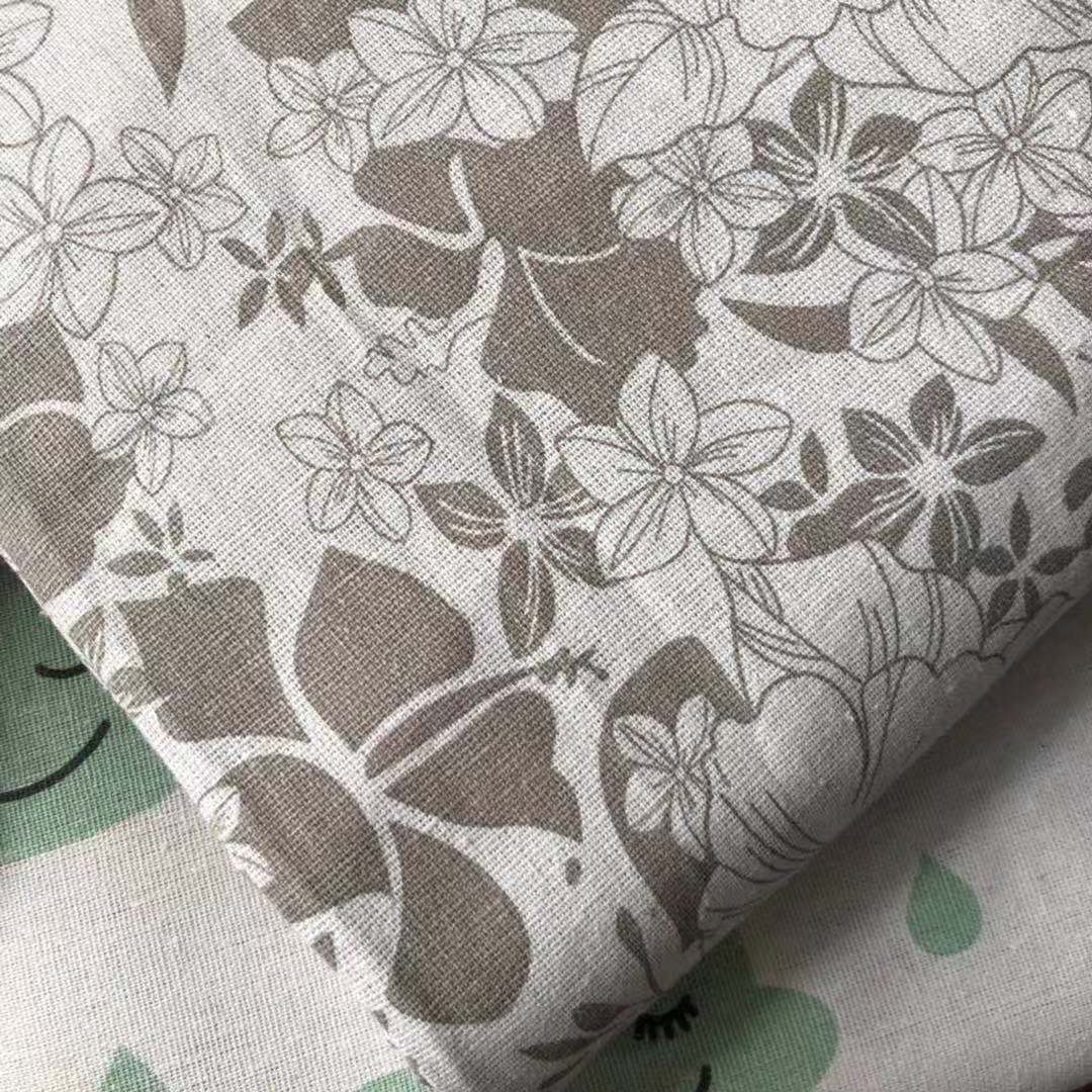 150 * 100 cm cotton and linen cloth curtain cloth ins wind hang cloth sofa background grid antependium floral fabric: 2