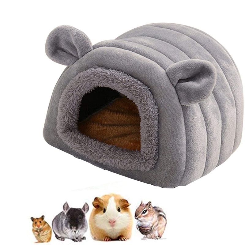 Hamster House Tent Winter Warm Cage Sleeping Bed Cave for Guinea Pigs Small Animals Hedgehog Hideout Habitat Nest