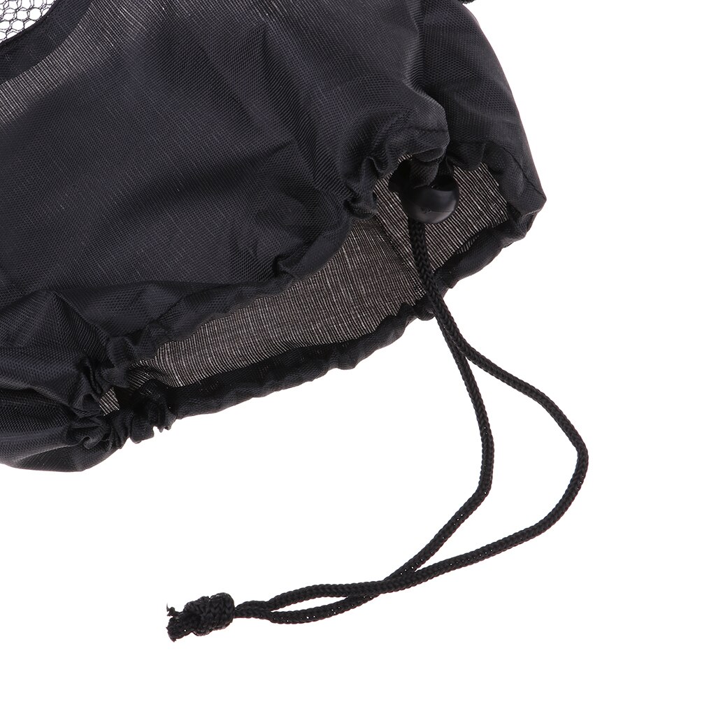 Premium Nylon Mesh Bag with Shoulder Strap Drawstring Closure Lightweight Multifunction Gym Fitness Sports Bag Black Men Women