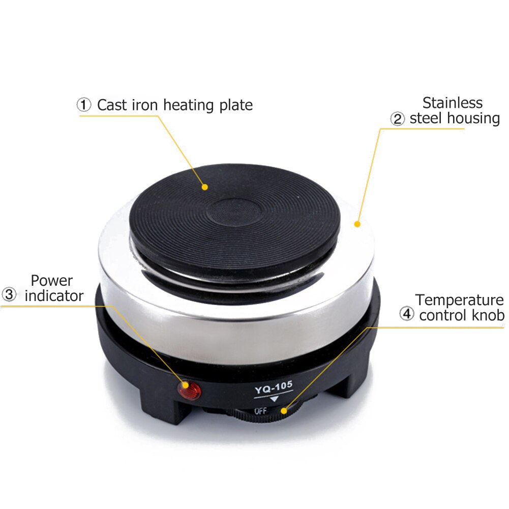 500W Mini Electric Stove Plate Coffee Tea Heater Multi-Use Heating Cooking Pot Oven Furnace Cooker Kitchen Burner Machine