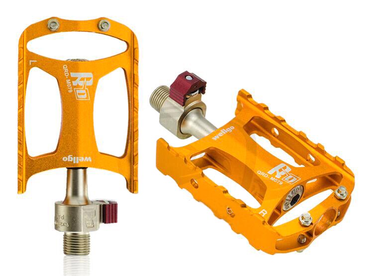 Wellgo QRD-M079 Pedal de rodamiento ultraligero, Pedal de liberación rápida para bicicleta de montaña o carretera, piezas para bicicleta: no 4