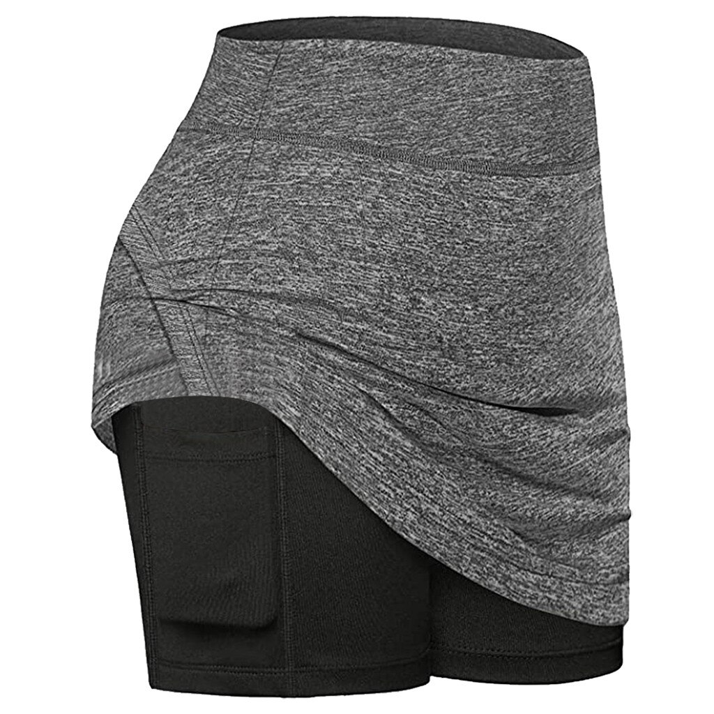 Sport Runing Shorts Shorts Voor Vrouwen Tennis Rokken Run Innerlijke Shorts Elastische Sport Golf Zakken Skorts