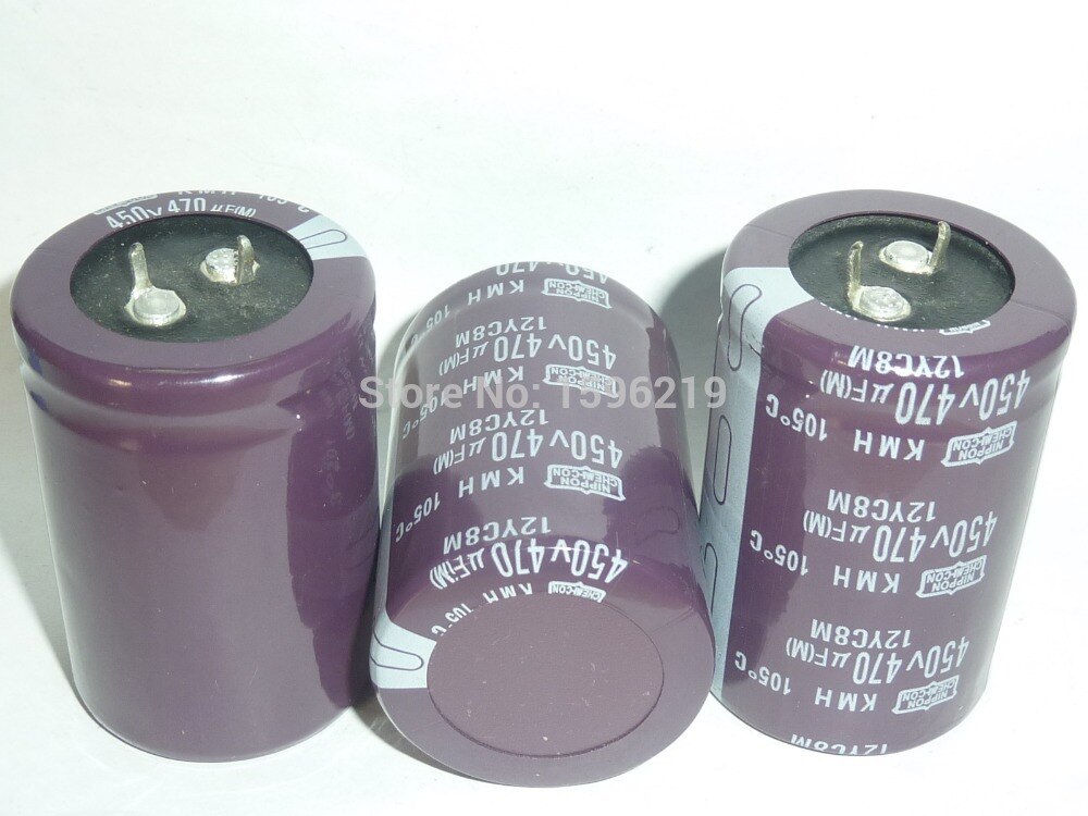 10pcs 470uF 450V NIPPON NCC KMH Series 35x50mm 450V470uF Aluminum Electrolytic capacitor