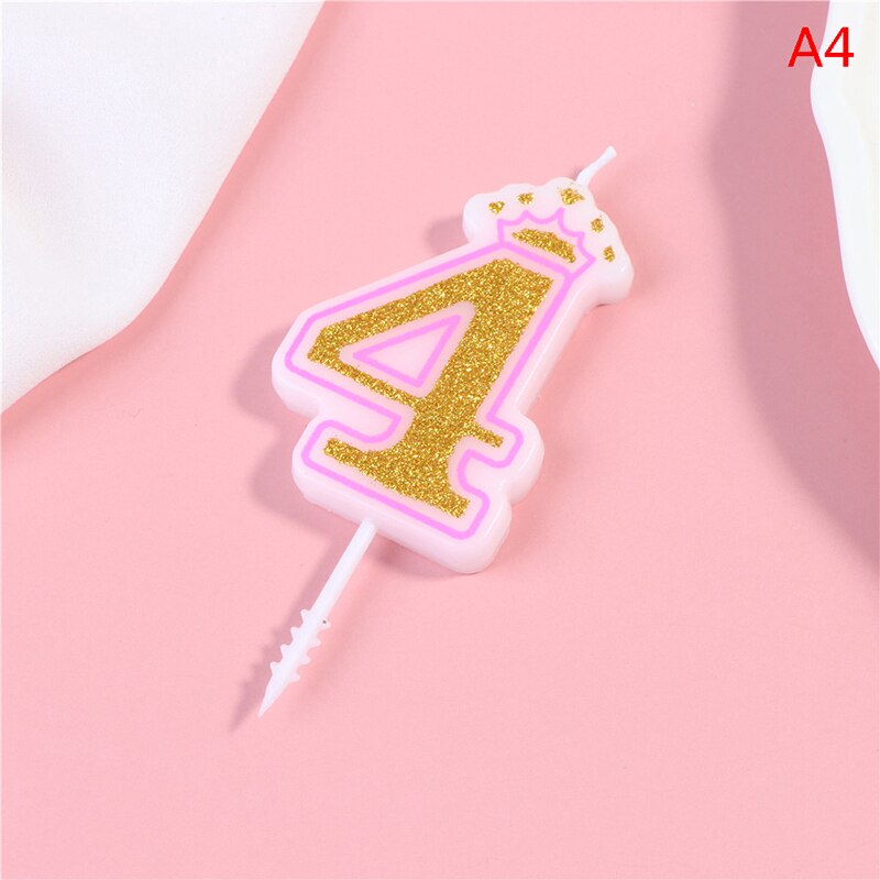 0-9 Nummer Verjaardag Kroon Kaarsen Leeftijd 0-9 Kind Verjaardag Feestartikelen Kaars Decoratie Cake Kaarsen: 4