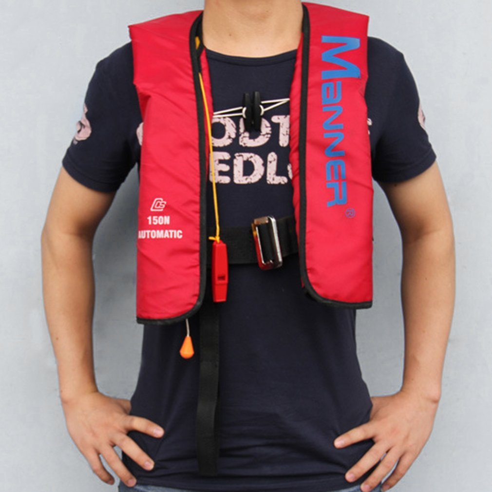 Pullover redningsvest manual og automatisk oppustelig vandsport voksne sportsmand livreddende til sejlsport surfing offshore: Default Title