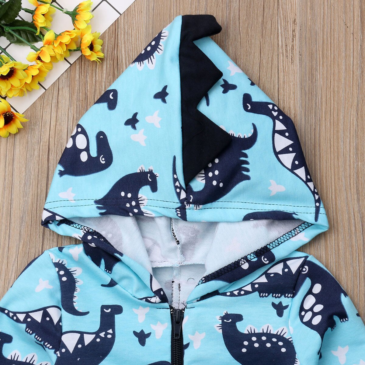 1-6T Kleinkind Art Baby Jungen Dinosaurier Reißverschluss Mit Kapuze Sweatshirt Mantel Hoodies Kostüm