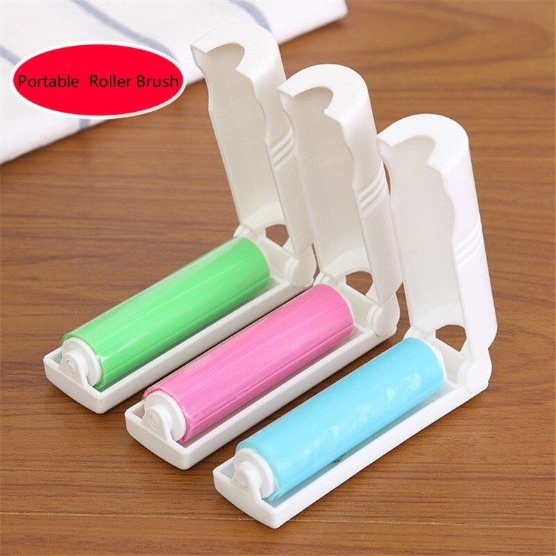 Portable Stick Wool Implement Clothes Clean Roller Brush Unhairing The Brush Sticky Dust Lint Rollers Brushes Random Color