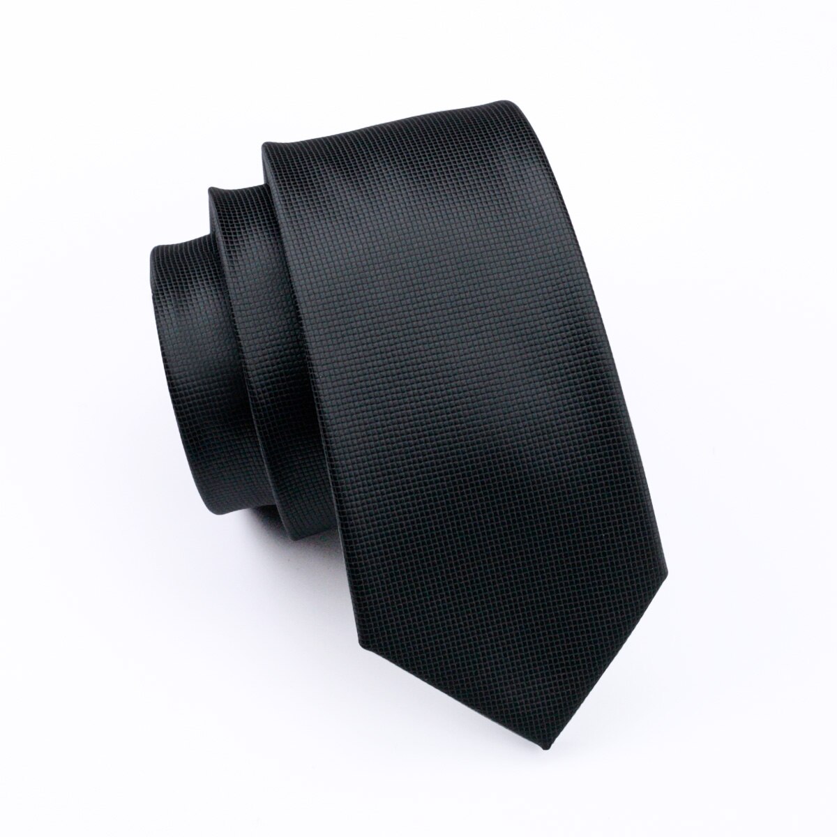 Corbata de seda DH-251 para hombre, corbatas de Jacquard de seda color negro, para negocios, boda, ,