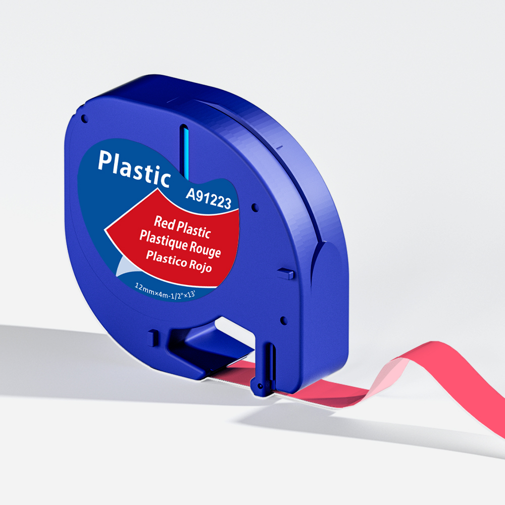 Pour ruban d'étiquettes Letratag 12mm cartouche plastique/papier/tissu noir sur blanc 91201 pour Dymo LetraTag LT-100H étiqueteuse 200B QX50: LM