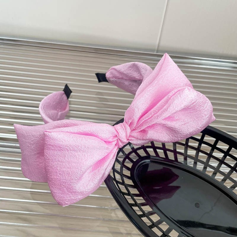 Bubbelgarn stora rosett hårband dam hög kranial topp koreansk färgglad hårknippa söt mångsidig håraccessoarer: Silver-