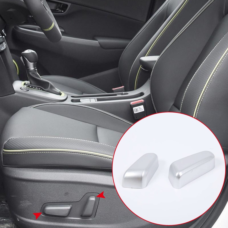 Auto Styling Accessoires 2Pcs Abs Matte Interieur Autostoel Aanpassing Knop Cover Trim Voor Hyundai Kona