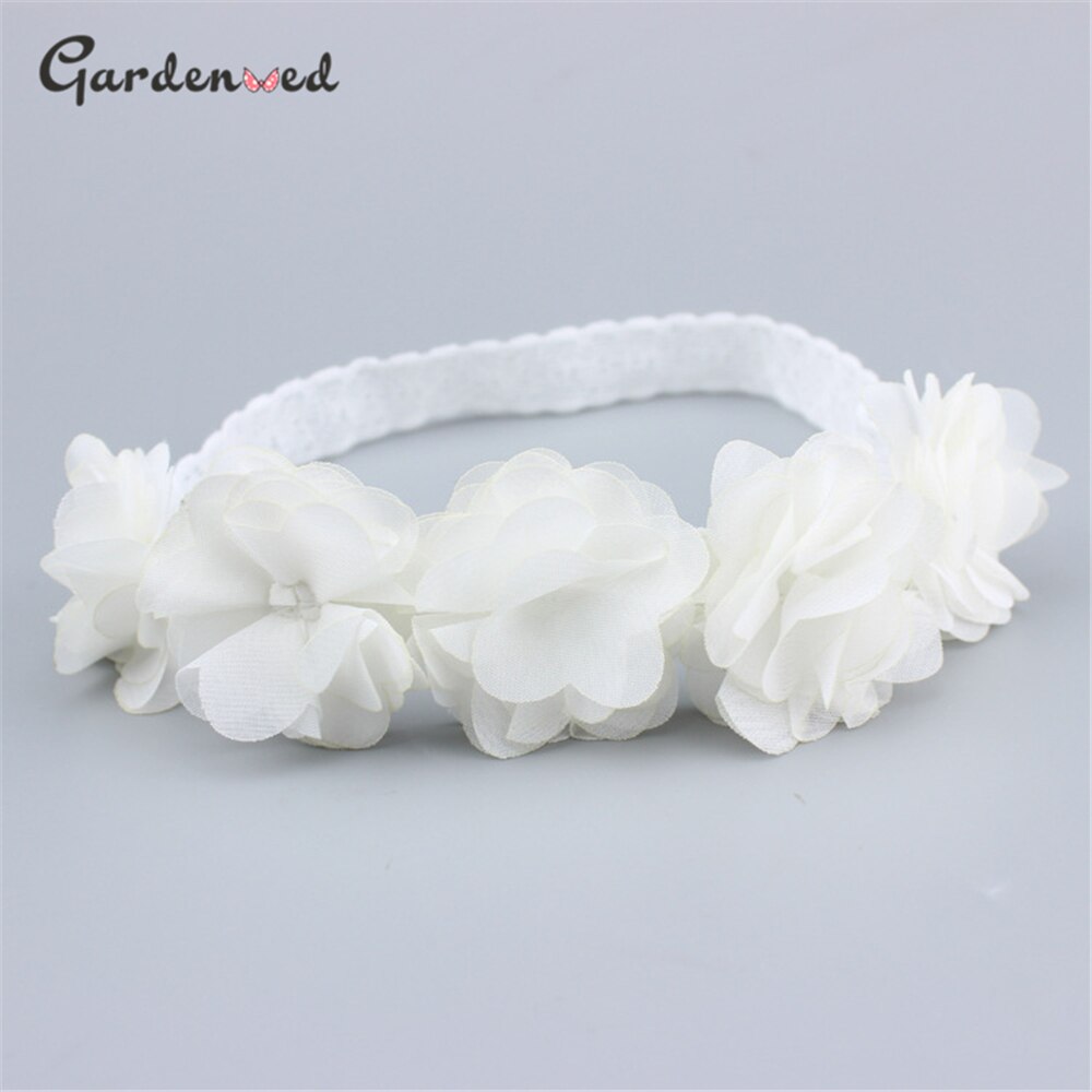 Faixa infantil turbante flor macia, para crianças e meninas, acessório elástico para cabelo