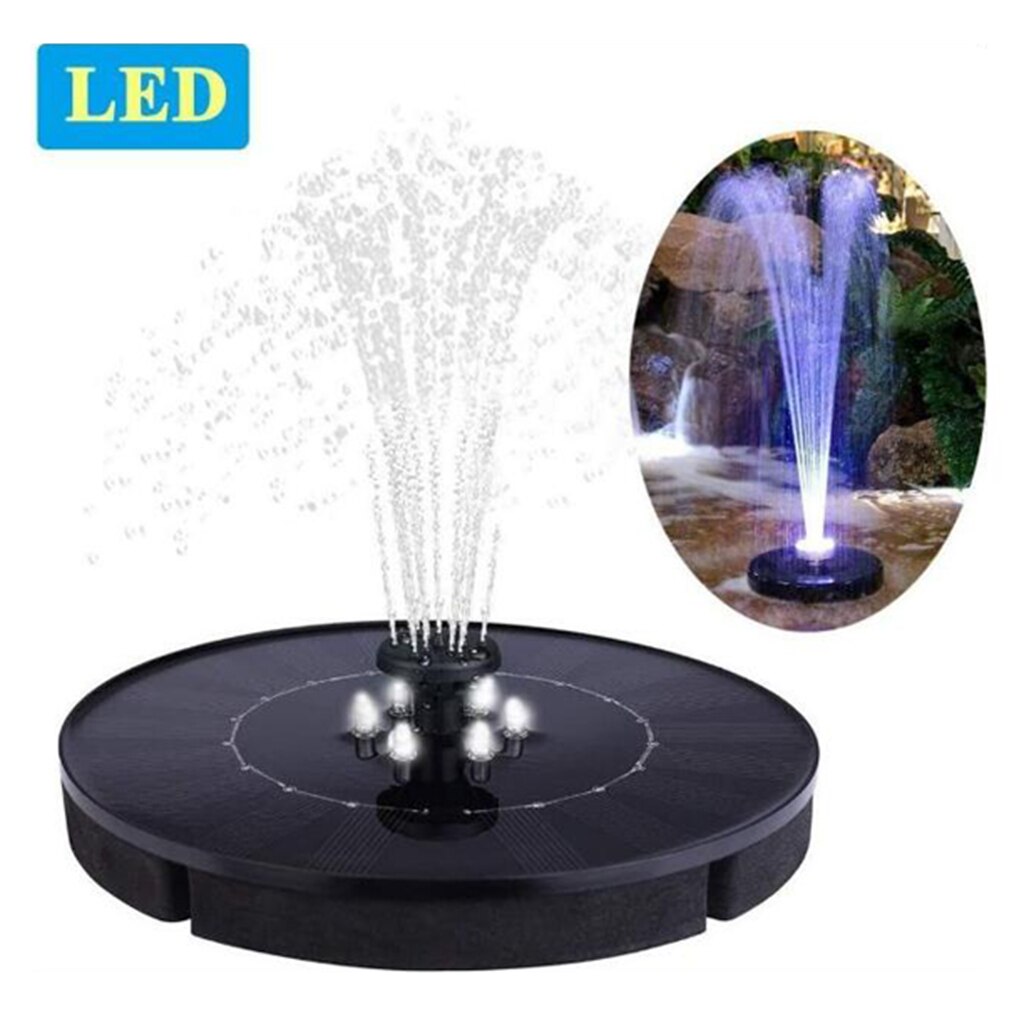 LED Solar Power Water Fountain Pump Garden Fountain Pump Bird Bath Floating
