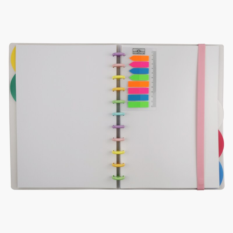 DIY A4 Mushroom Hole Loose-Leaf Notebook Planner Organizer Binder Binding Journal Diary Ring Binder Notepad Set Office Supplies