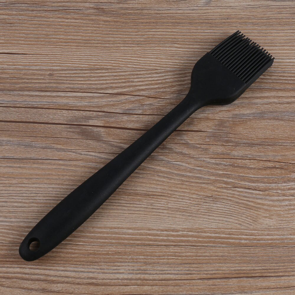 Small Silicone Pastry Brush Baking BBQ Basting Brush Baking Oil Brush Clear Handle Kitchen Cooking Baking Basting Tools: Black