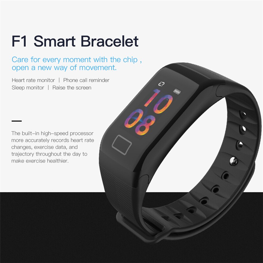 F1 plus fitness tracker smart armband F1 horloge met HR fitness sleep tracker waterdicht activiteit tracker Band voor Android IOS