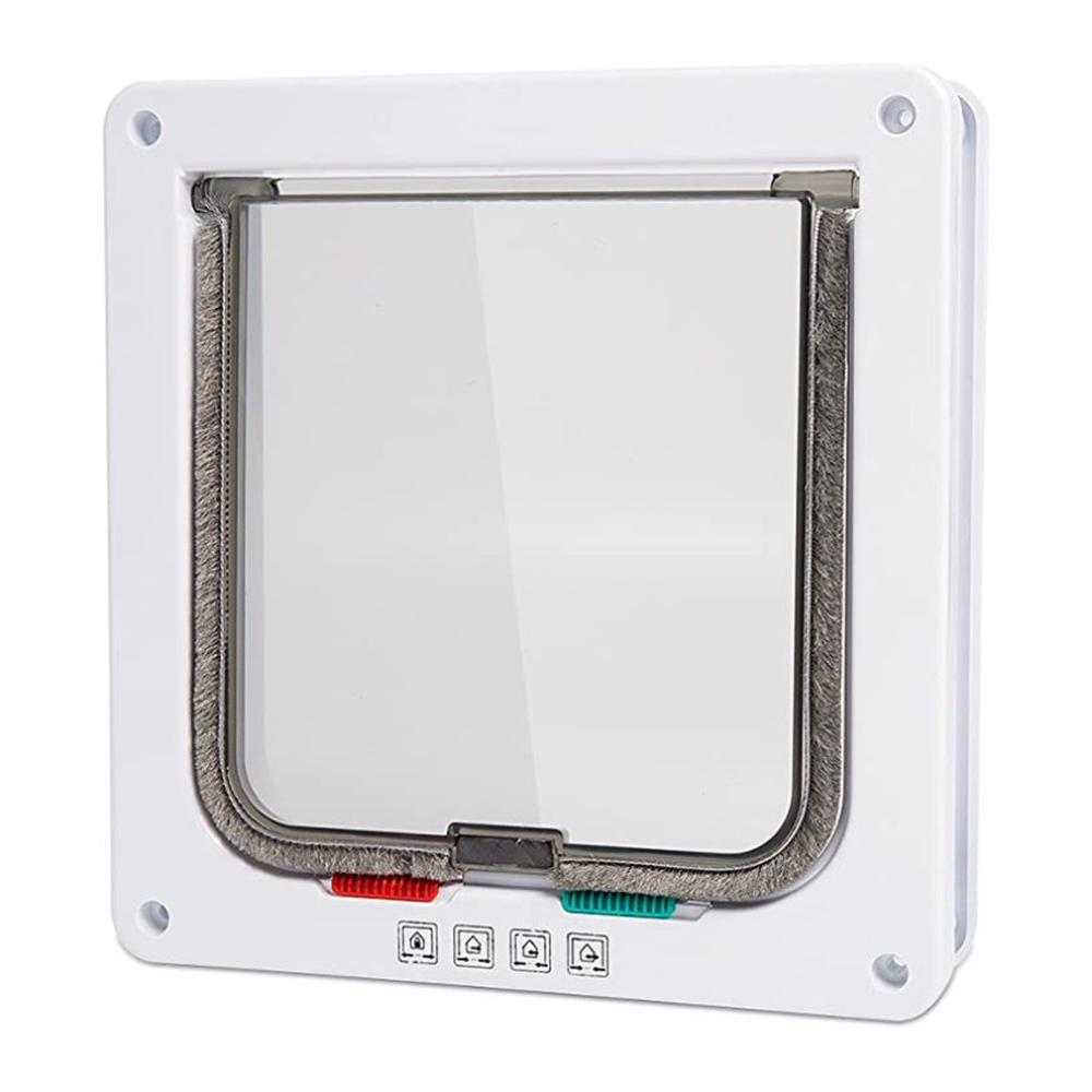 Puerta de entrada y salida para mascotas, puerta con agujero para gatos, puerta de cristal para cachorros, puerta para perros, puerta para perros, valla para mascotas para puertas interiores y exteriores