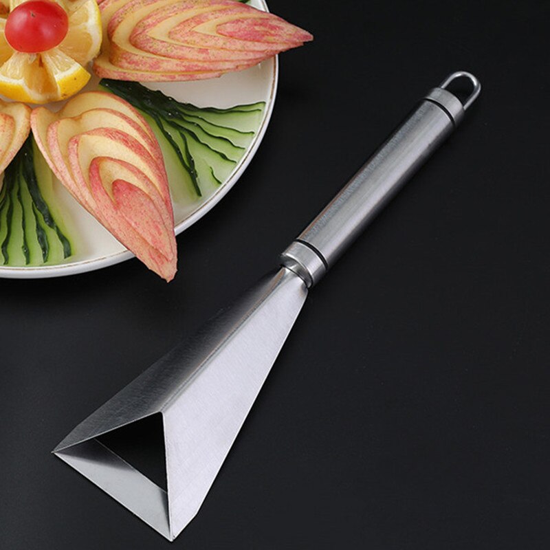 Cuchillo triangular de acero inoxidable para tallar frutas, frutas y verduras para tallar utensilio, herramienta de cocina antideslizante: B carving knife