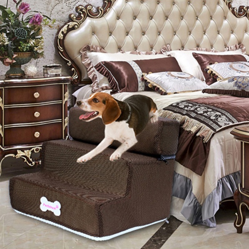 Casă pentru câini scară pentru câini pentru animale de companie scări 3 trepte pentru câine mic pisică pentru animale de companie scară rampă anti-alunecare detașabilă câini pat scară accesorii pentru animale de companie