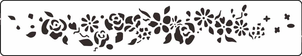 Roestvrijstalen reliëfsjabloon van metaal met -217 bloemen