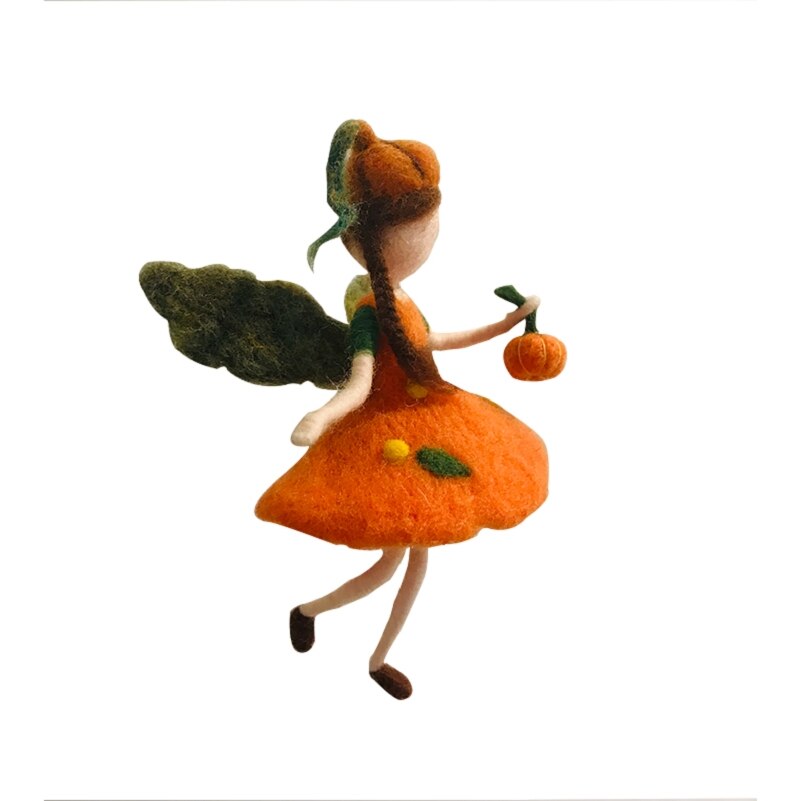 Flower Fairy Needle Felting Kits, Elf Felting Supplies, for Mom, Grandma, Video Instruction for Beginner, Height 10cm (4"): J