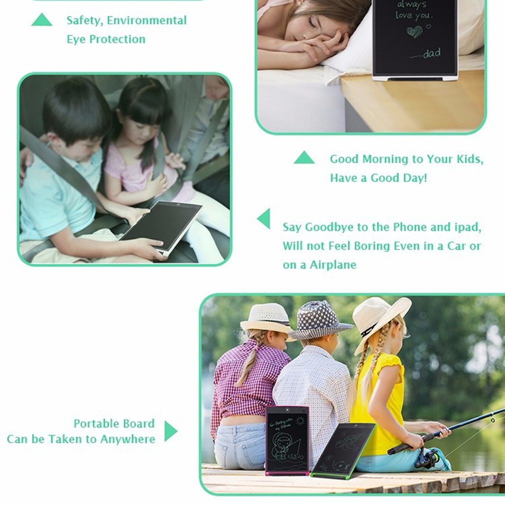 12 Inch LCD Digital Writing Tablet Drawing Board Sketchpad Electronic Graphic Board with Mouse Pad & Ruler