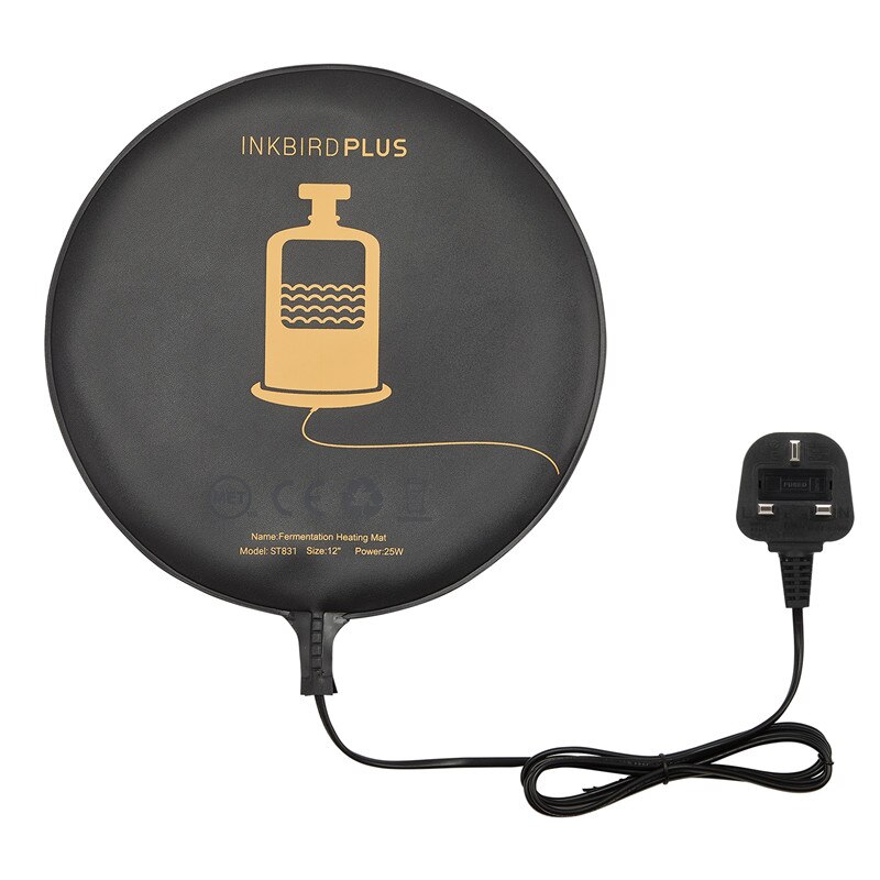 InkbirdPlus Home Brewing &amp; Fermentation Heat Pad Warm Hydroponic Heat Mat for Beer &amp; Wine Fermenting 12" MET Certified 25W Tools