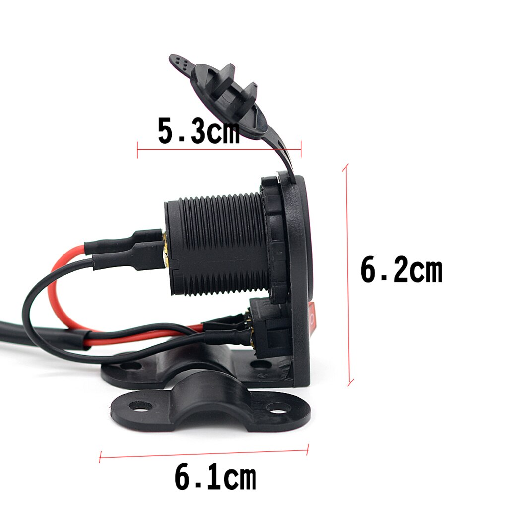 12V-24V moto double Port USB prise chargeur avec interrupteur marche/arrêt