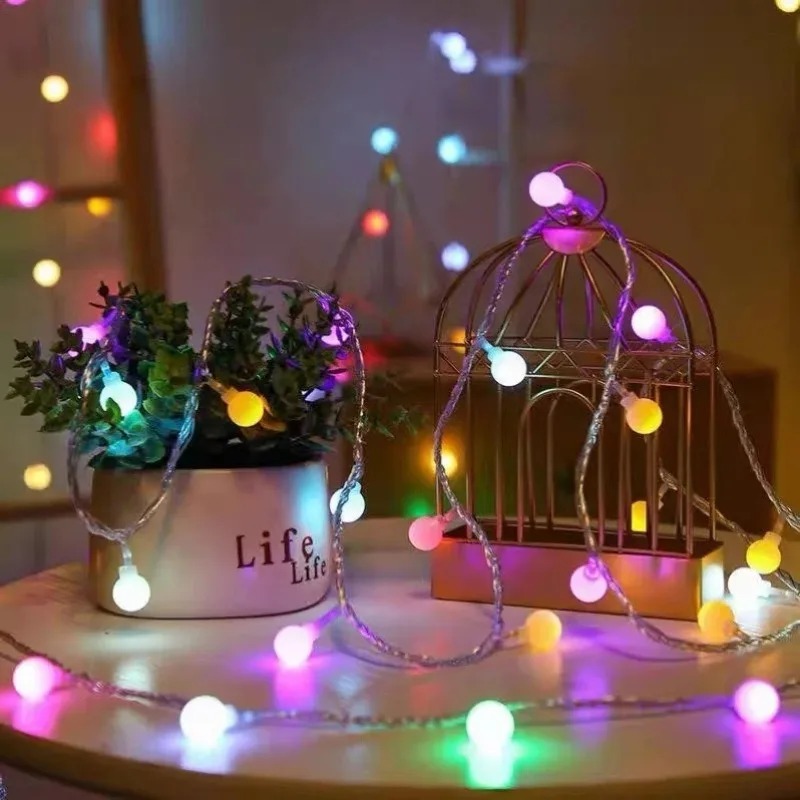 LED chaîne lumières USB/batterie puissance Globe ampoules LED boule guirlande lumières jardin noël Camping tente auvent décor