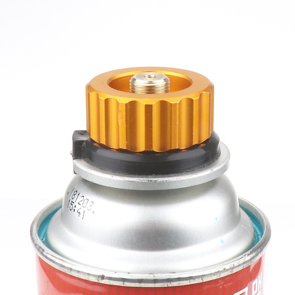 Gas Stove Conversion Head Cassette Stove Camping Stove Conversion Head Brass Core with Self-closing Function Long Gas Tank