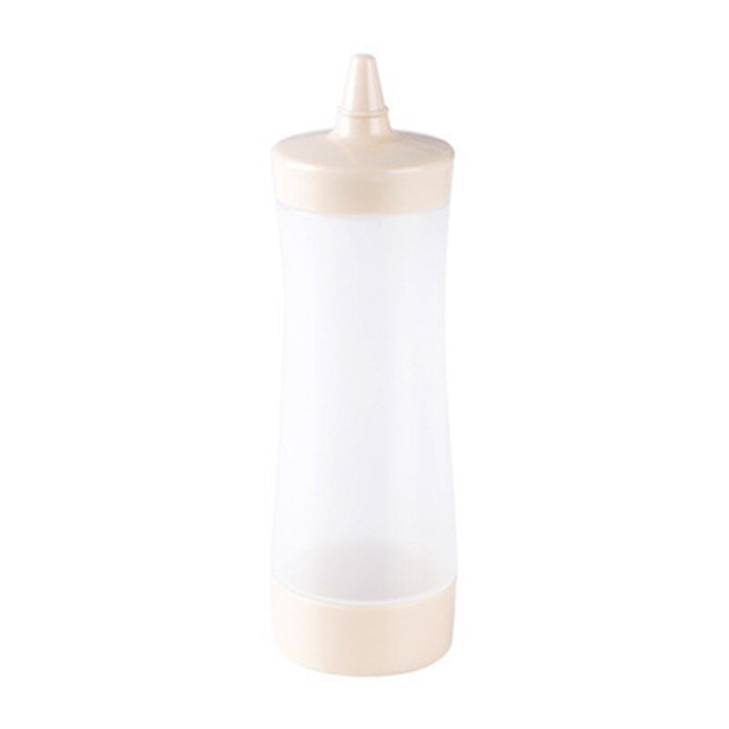 Botella exprimible accesorios de cocina salsa bote plástico salsa aceite vinagre Ketchup salsa Cruet dispensador de condimentos: Beige