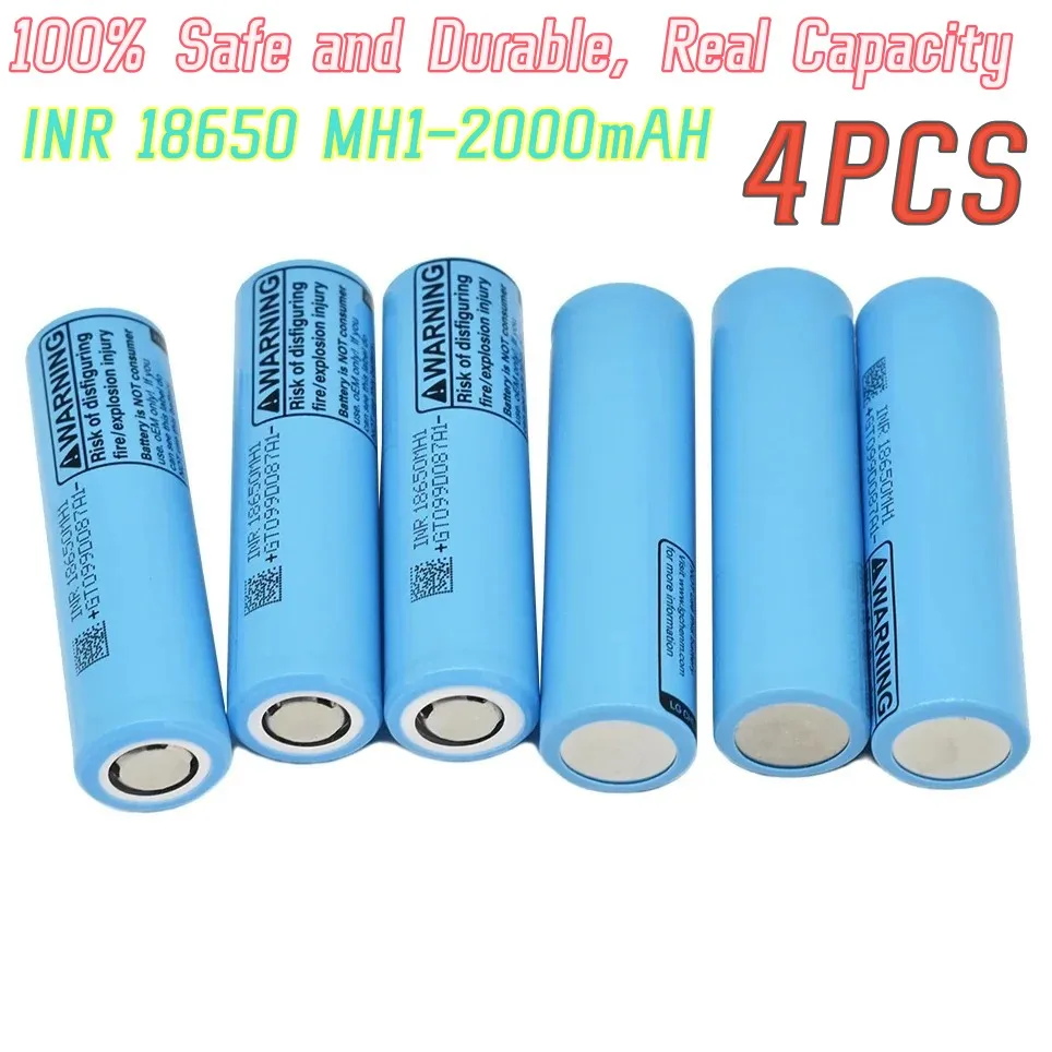 18650 MH1 3.7 V, 3200 mAh rechargeable lithium battery: GRAY