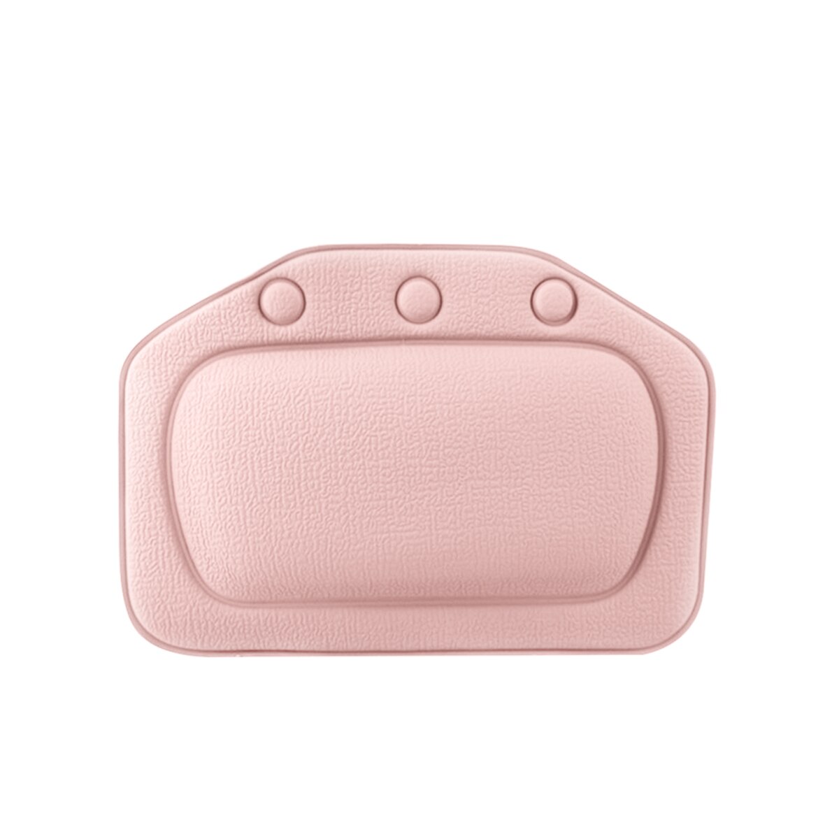 Oreiller de bain de SPA rembourré Spongy | Coussin de baignoire avec 3 ventouses, coussin de baignoire en PVC pour cou appui-tête souple, étanche: Pink