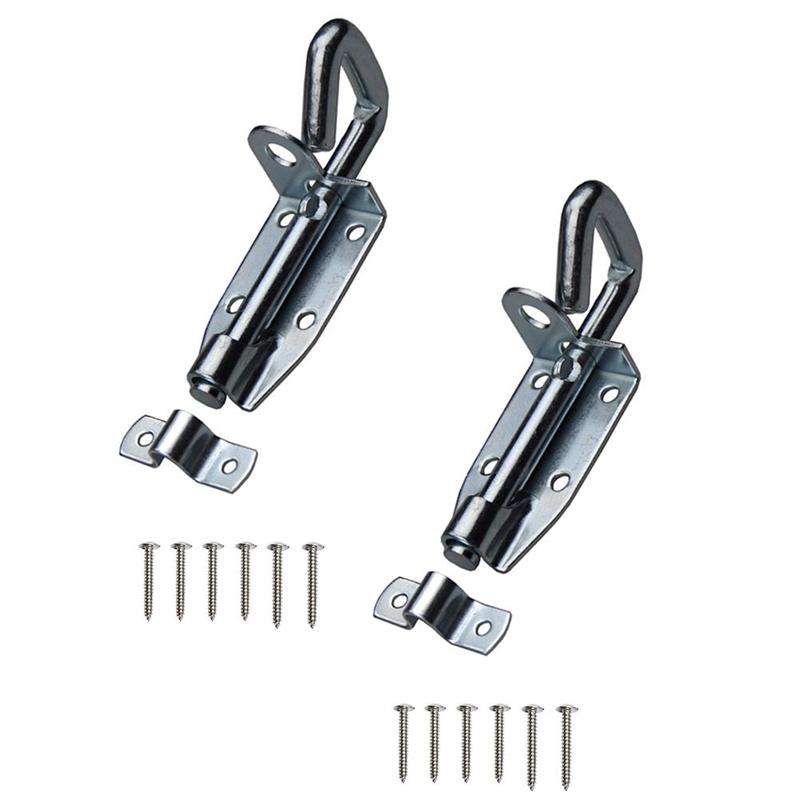 2 Sets Barn Door Window Latch Bolts Window Gate Security Latch Lock With Screws Bolt House Door Bathroom Warehouse Door Buckle