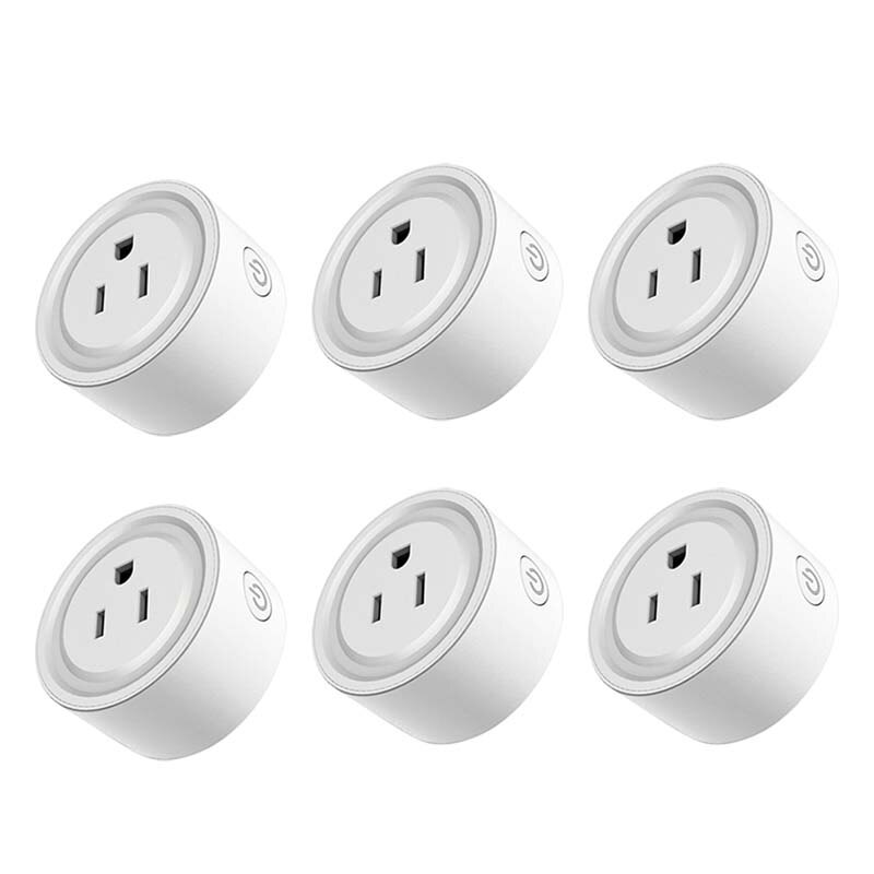 Wireless Remote Voice Control WiFi Smart Plug US Adapter Power Energy Monitor Outlet Timer Socket For Alexa Google Home Hao Deng: 6 pieces
