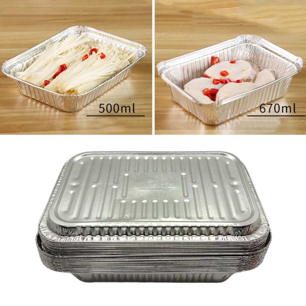 750ml Aluminum Foil Grill Drip Pans for BBQ Weber Grills Cooking Replacement