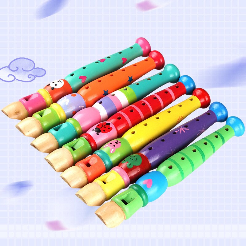 Holzflöte für kinder, kurzes musikinstrument, frühe musikalische förderung, typ 6-, blockflöte, holzblasinstrumente