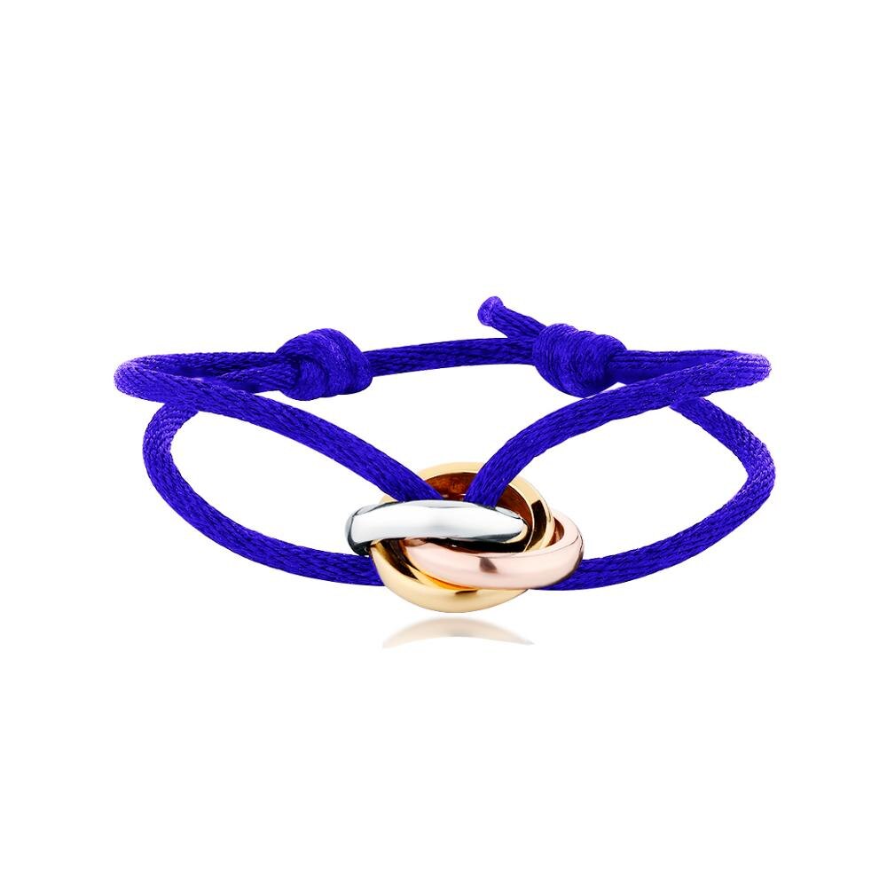 Pulsera popular unisex de 12 estilos, brazalete de acero inoxidable con 3 hebillas de metal, cadena de cordones multicolor, ajustable: TR-12