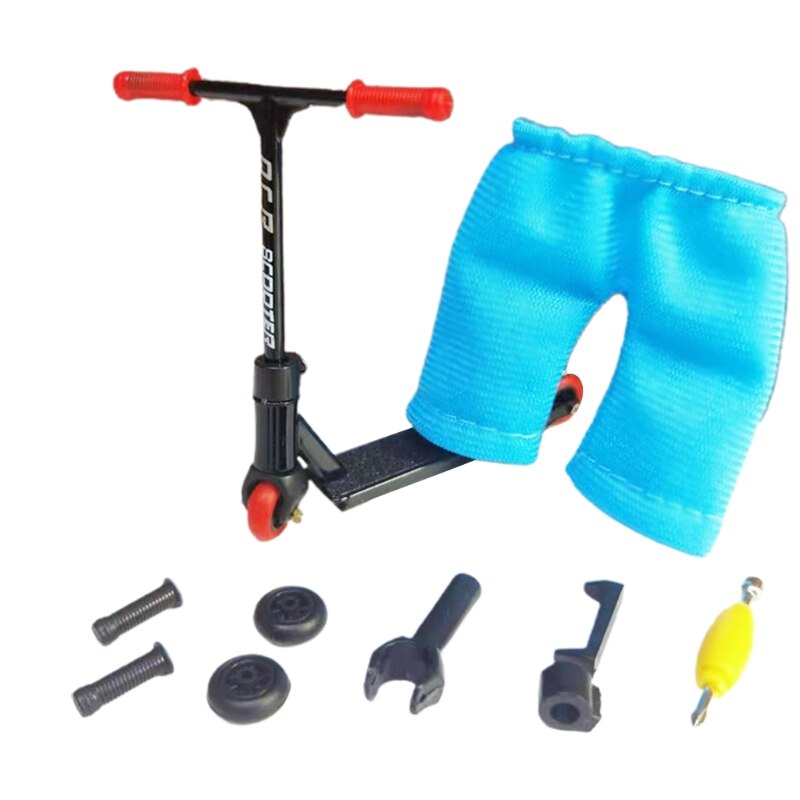 Mini trottinette à doigt, jouet interactif, Gadget, activité sensorielle, pour les tout-petits, Kit de Skateboard, lot de 10 pièces: Black