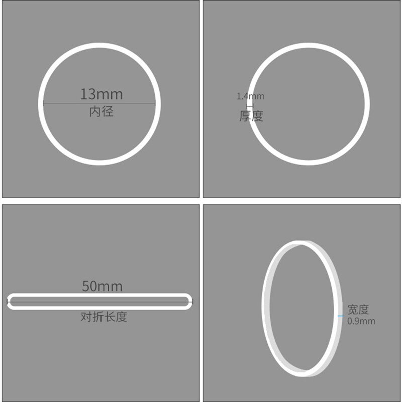 13*0.9Mm Wit Kantoor Rubber Ring Elastiekjes Sterke Elastische Bands Briefpapier Houder Band Loop School Kantoorbenodigdheden
