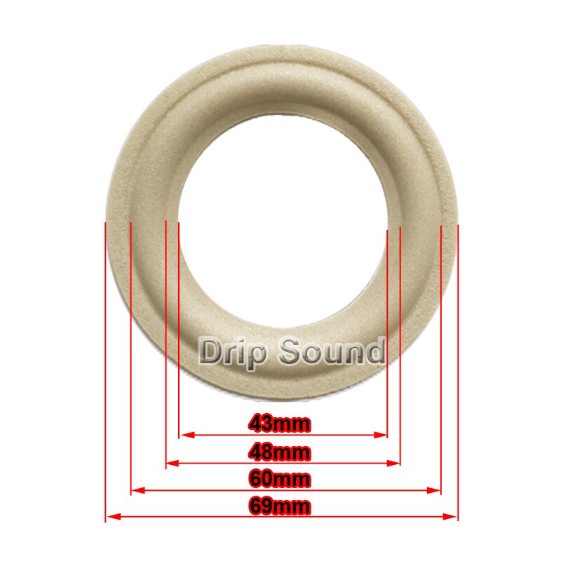 Pkg - 2 4 Inch Speaker Surround Foam SubWoofer Edge Sub Woofer 4 Kit No Glue P 48216